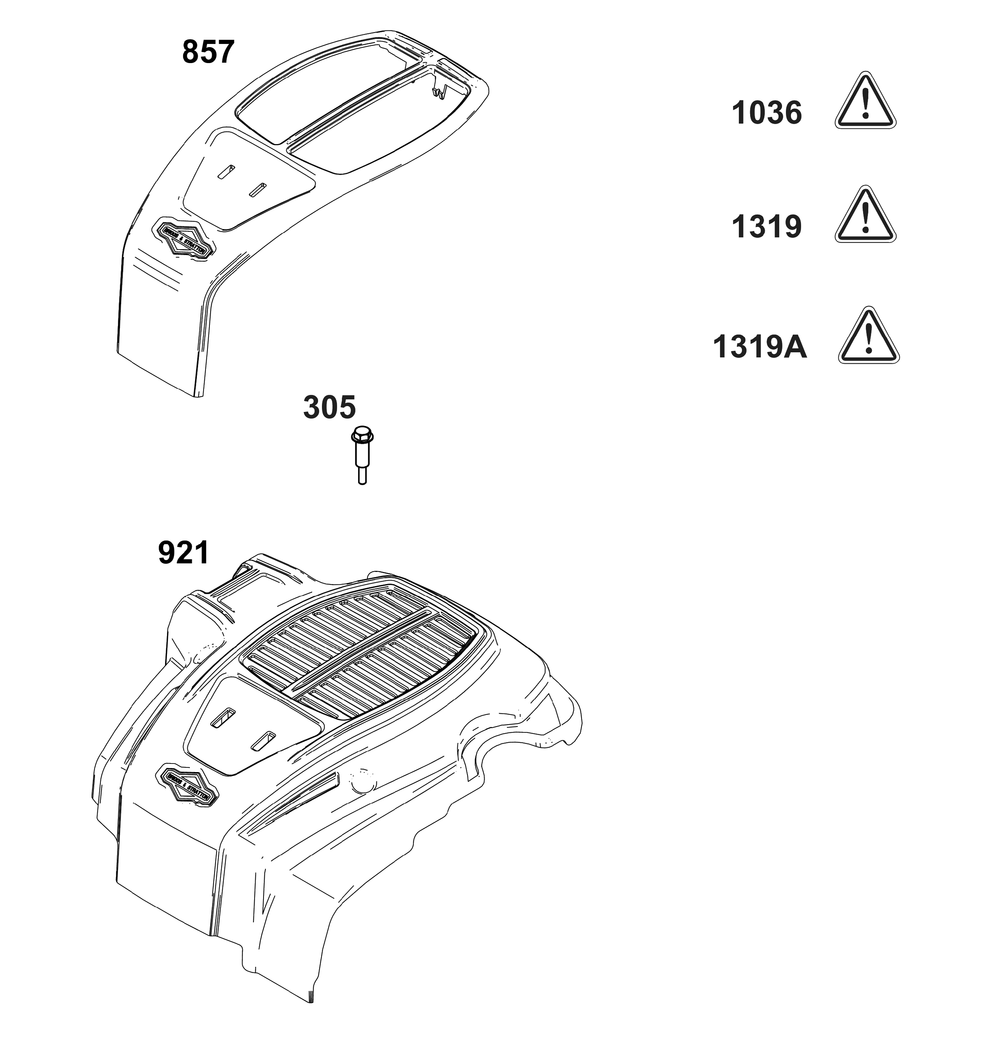 Blower Housing Group Diagram and Parts List for 104M0B-0272-H5 100000 - 19Z999 Briggs and Stratton Engine